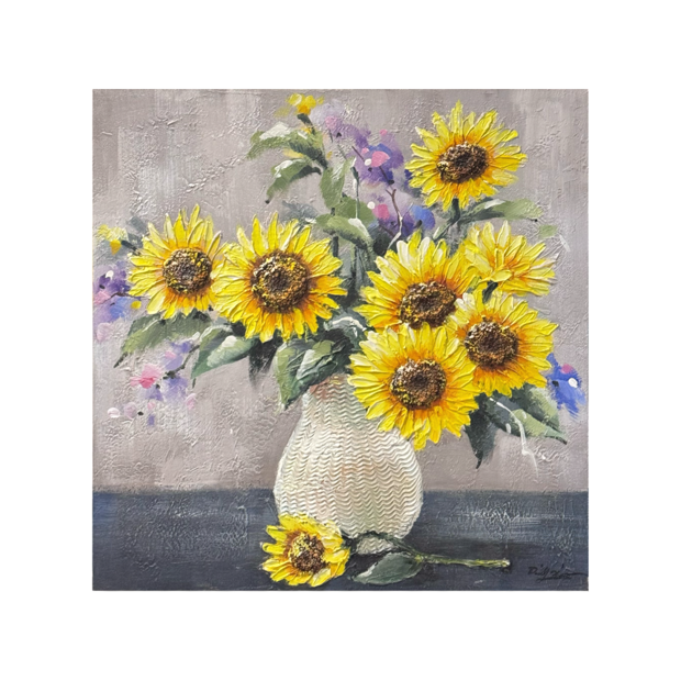 White Vase Sunflower