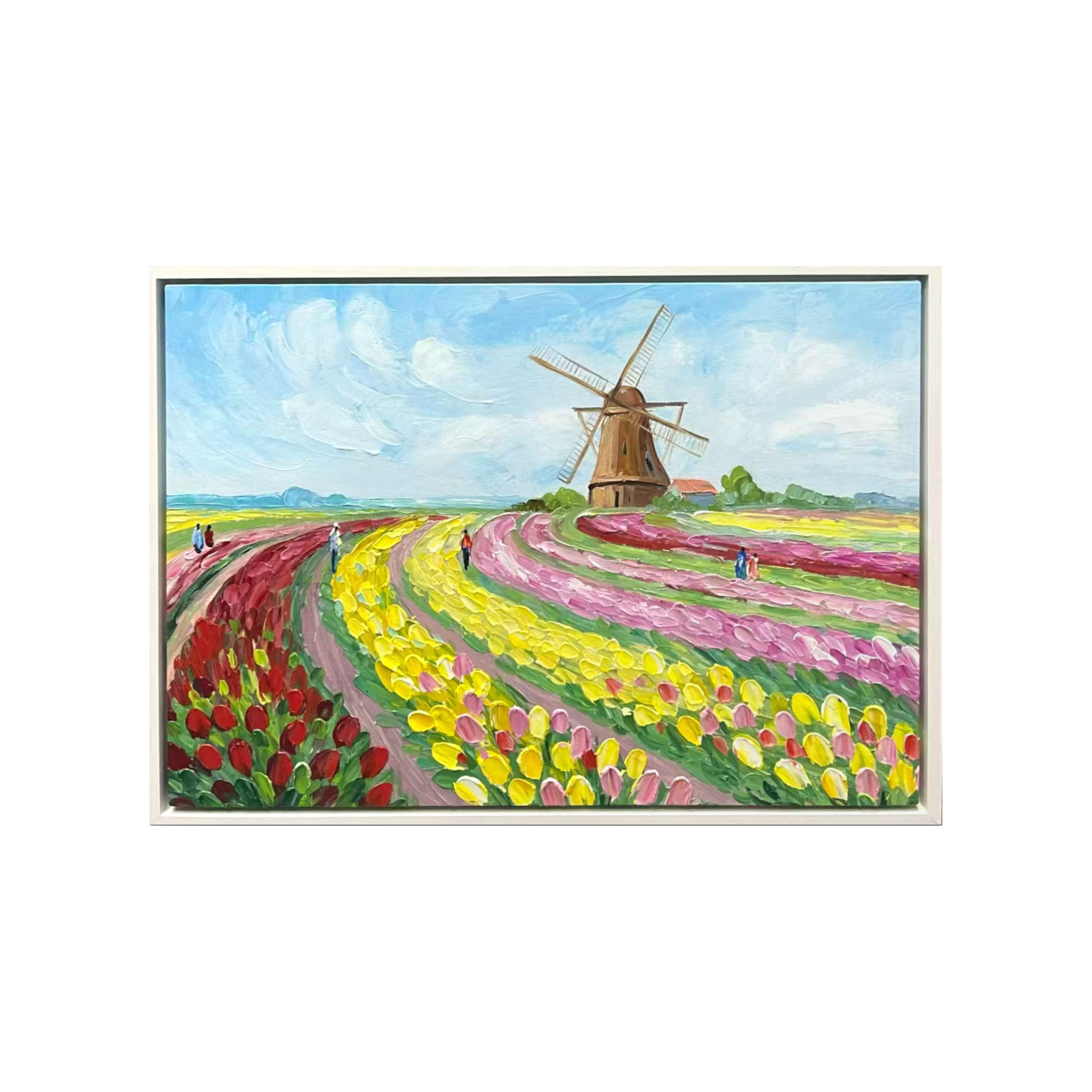 Windmill Among the Tulip Rows