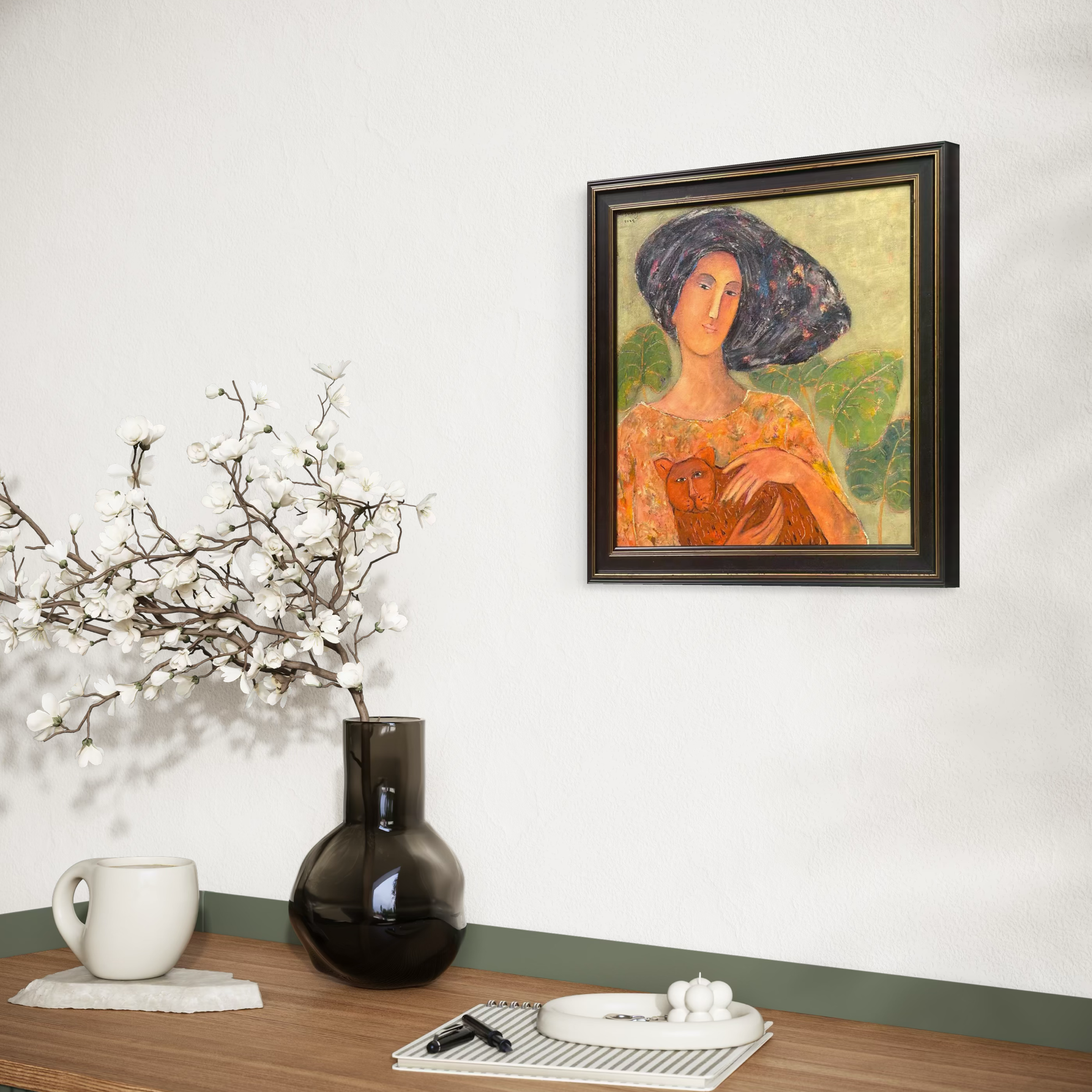 Woman and Cat