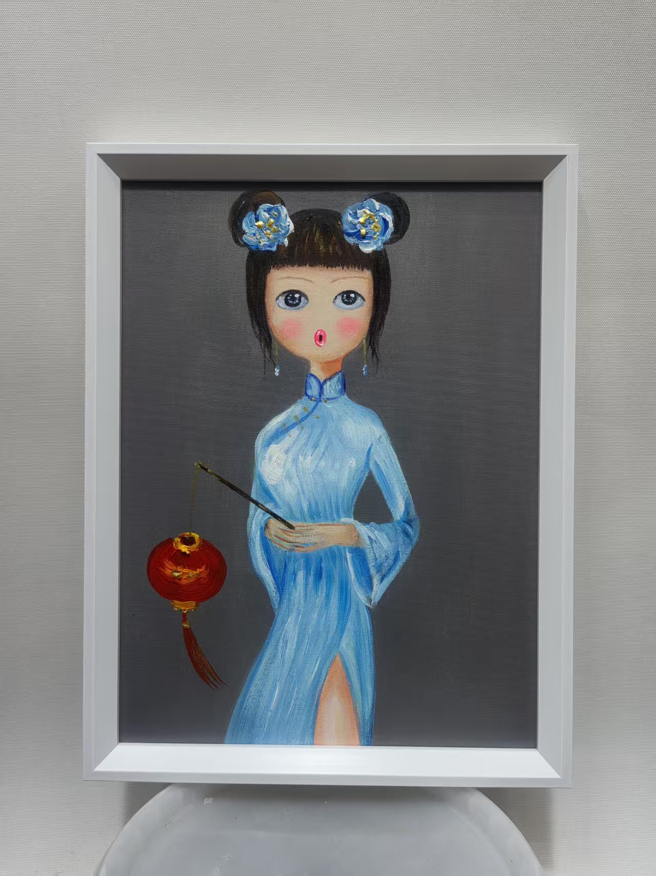 Qipao Muse with Red Lantern