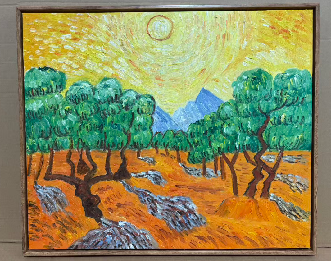 [Reproduction] Vincent Van Gogh – Olive Trees with Yellow Sky and Sun