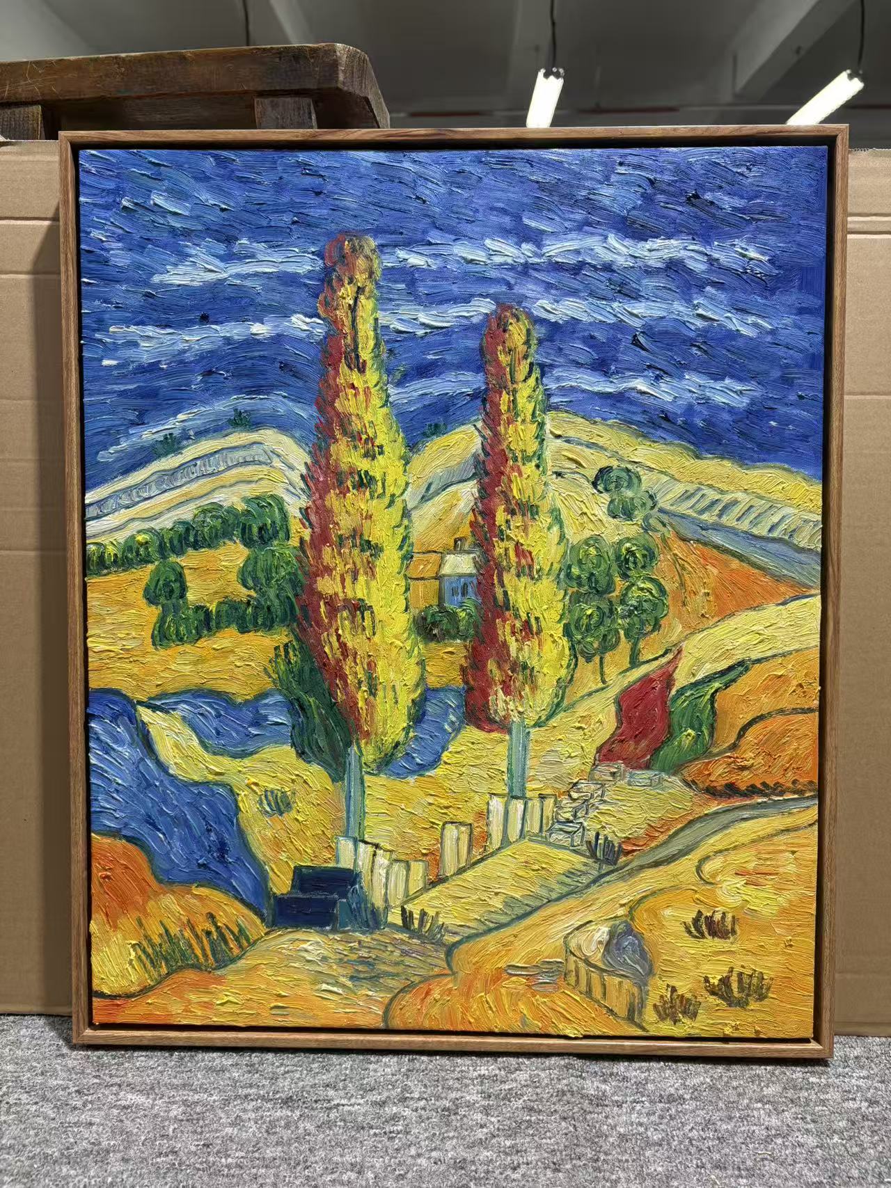 [Reproduction] Vincent Van Gogh – Two Poplars in the Alpilles