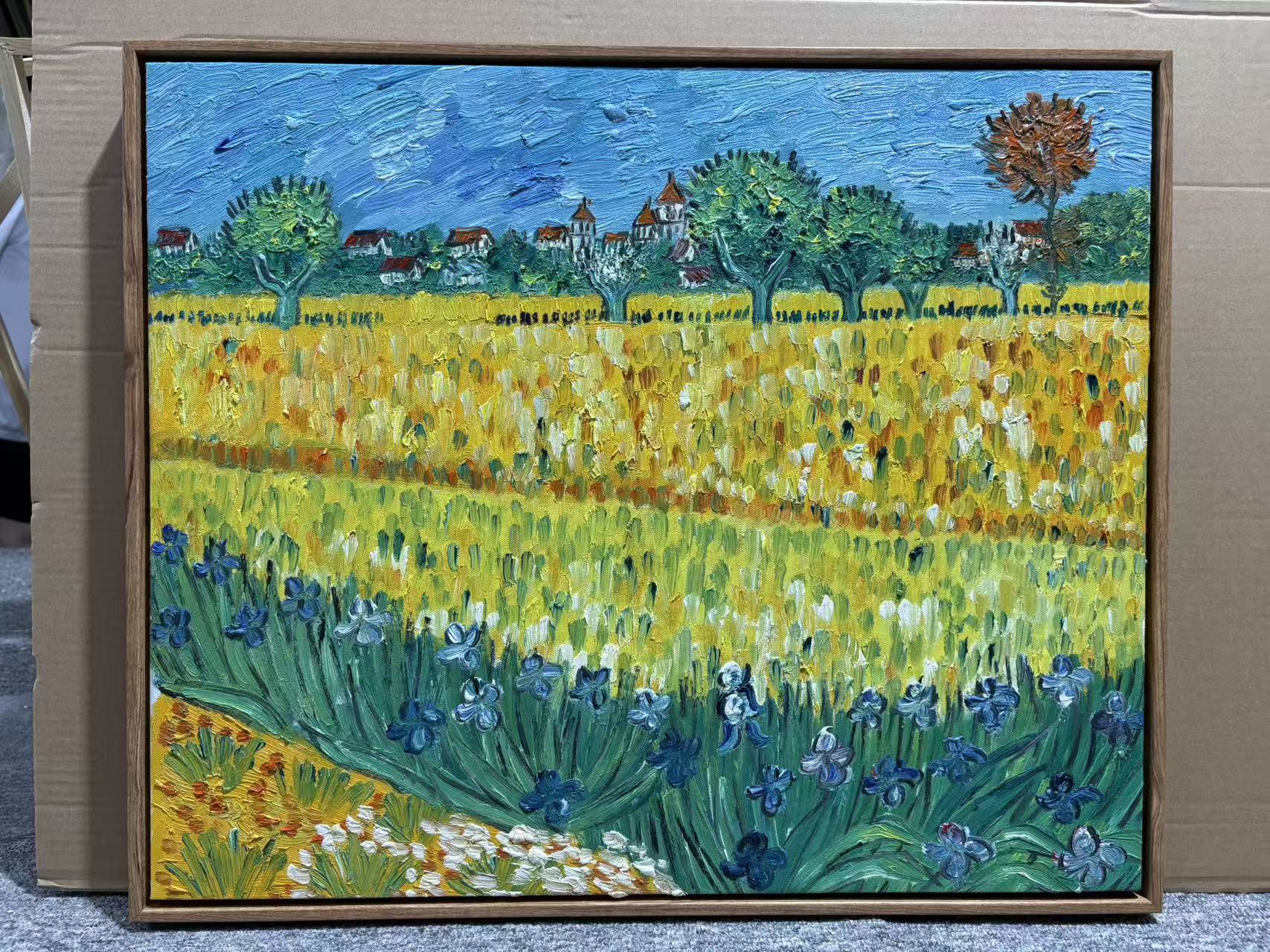 [Reproduction] Vincent Van Gogh - View of Arles with Irises (Brown)