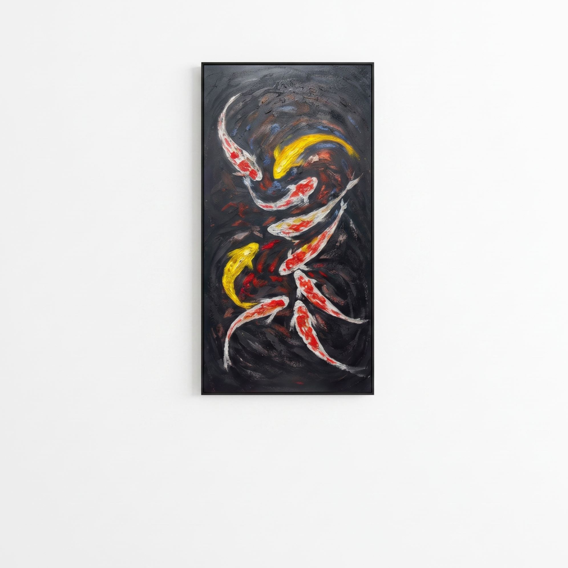 Midnight Koi Ascension - 70x140cm