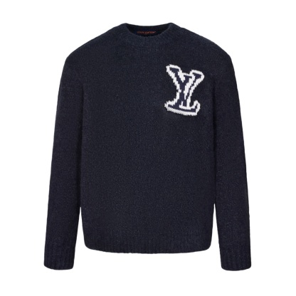 LV 25 春夏鏡像 Logo 嵌花毛衣