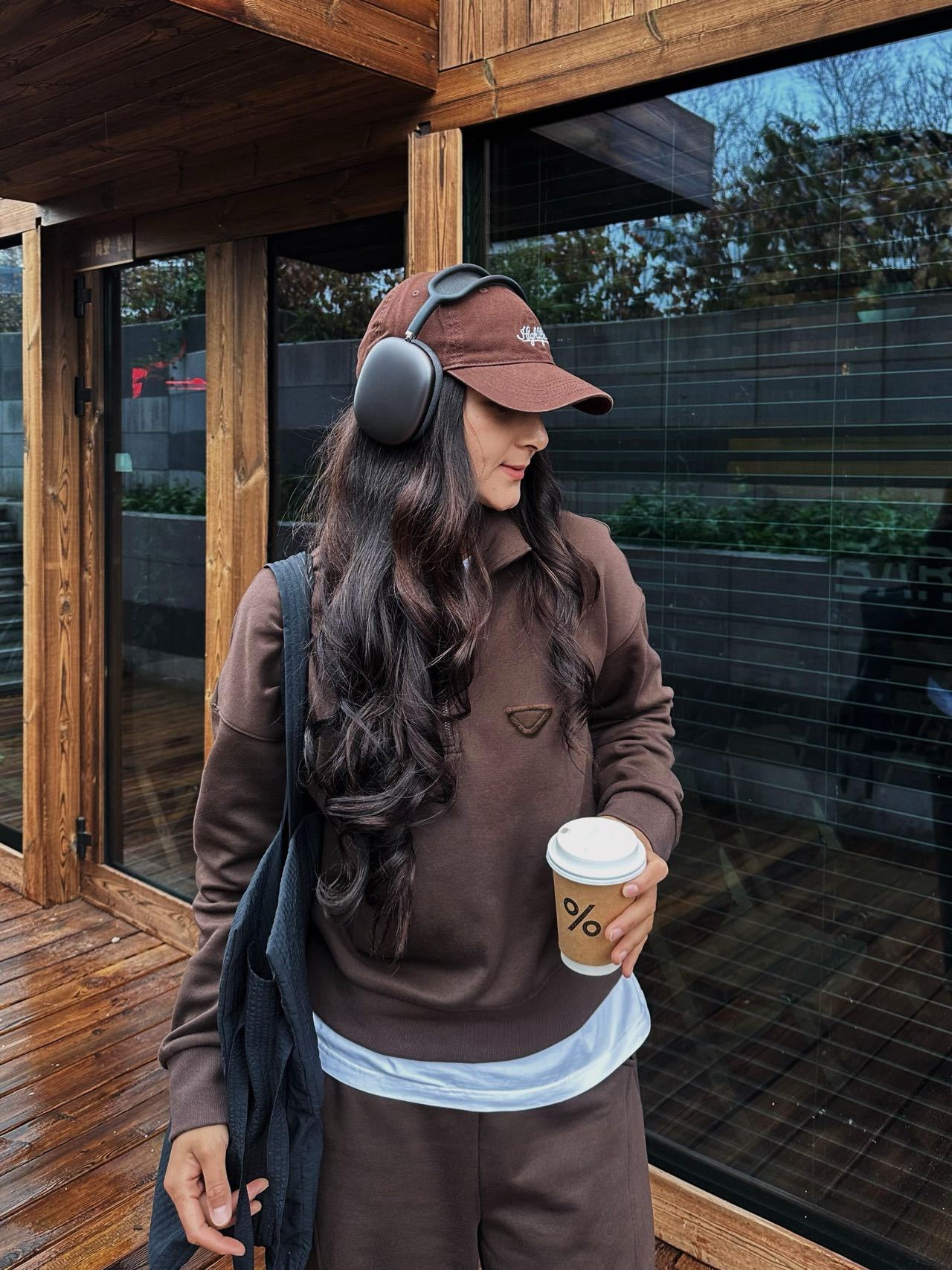 PRADA普拉達PRD 布標半拉鍊翻領POLO衛衣