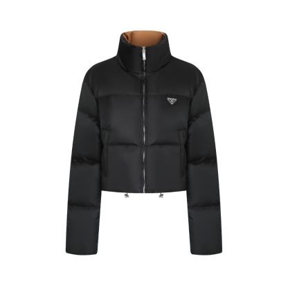 PRADA高腰立領羽絨服