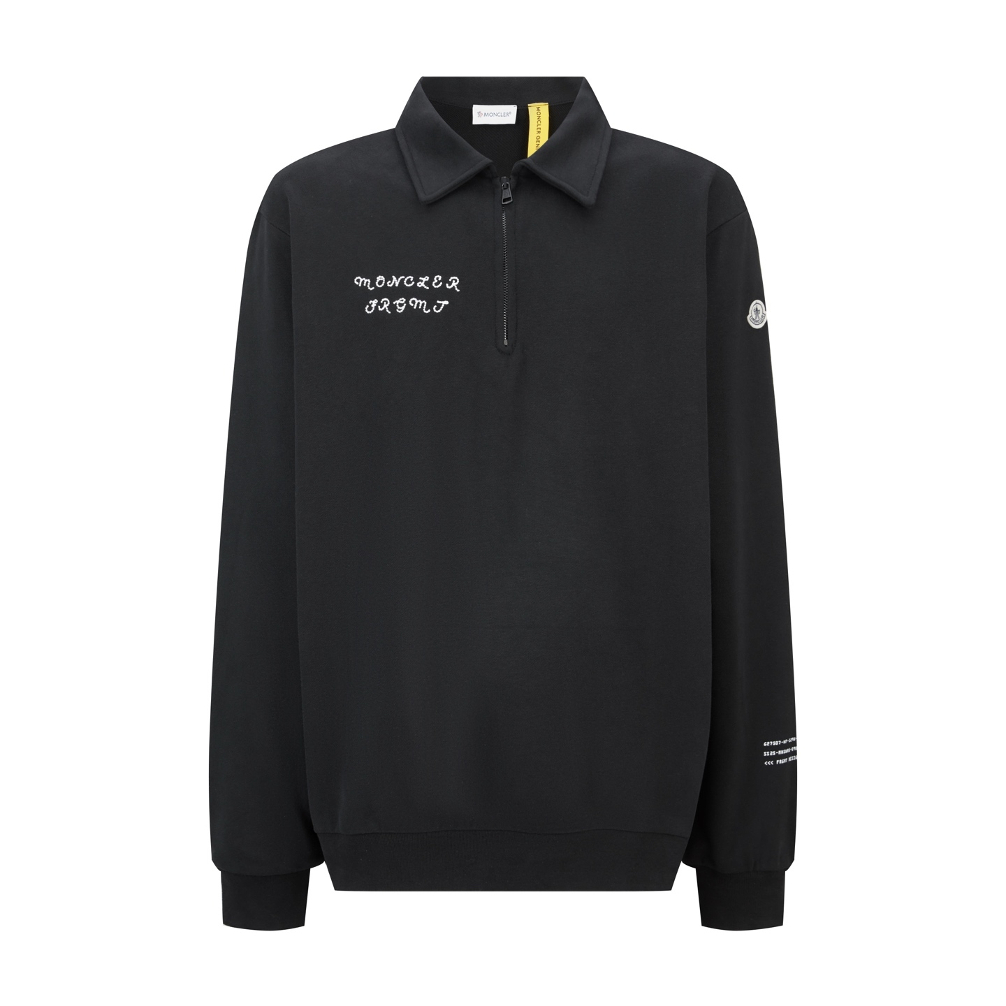 MONCLER 蒙口刺繡印花翻領衛衣