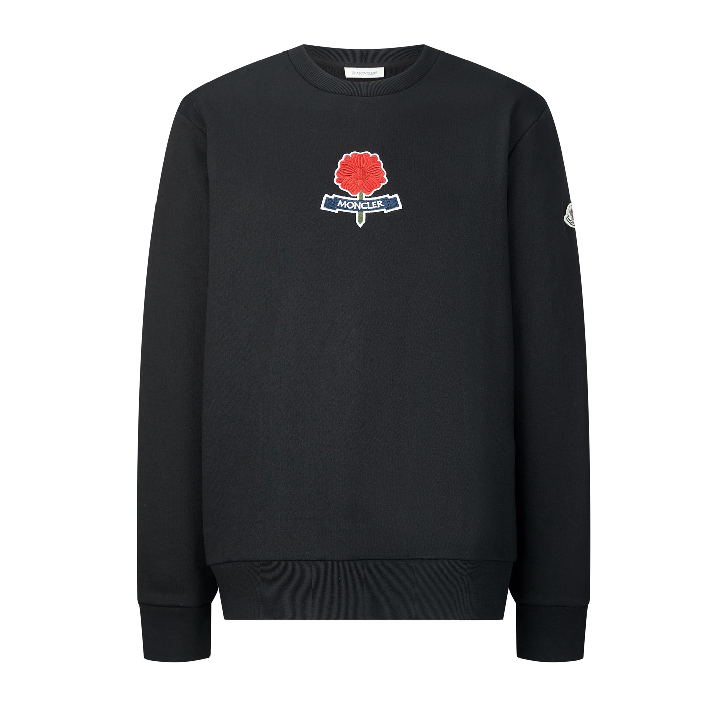 MONCLER 刺繡花朵徽標衛衣