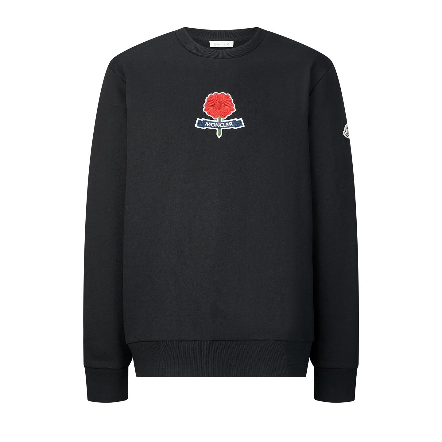 MONCLER 刺繡花朵徽標衛衣