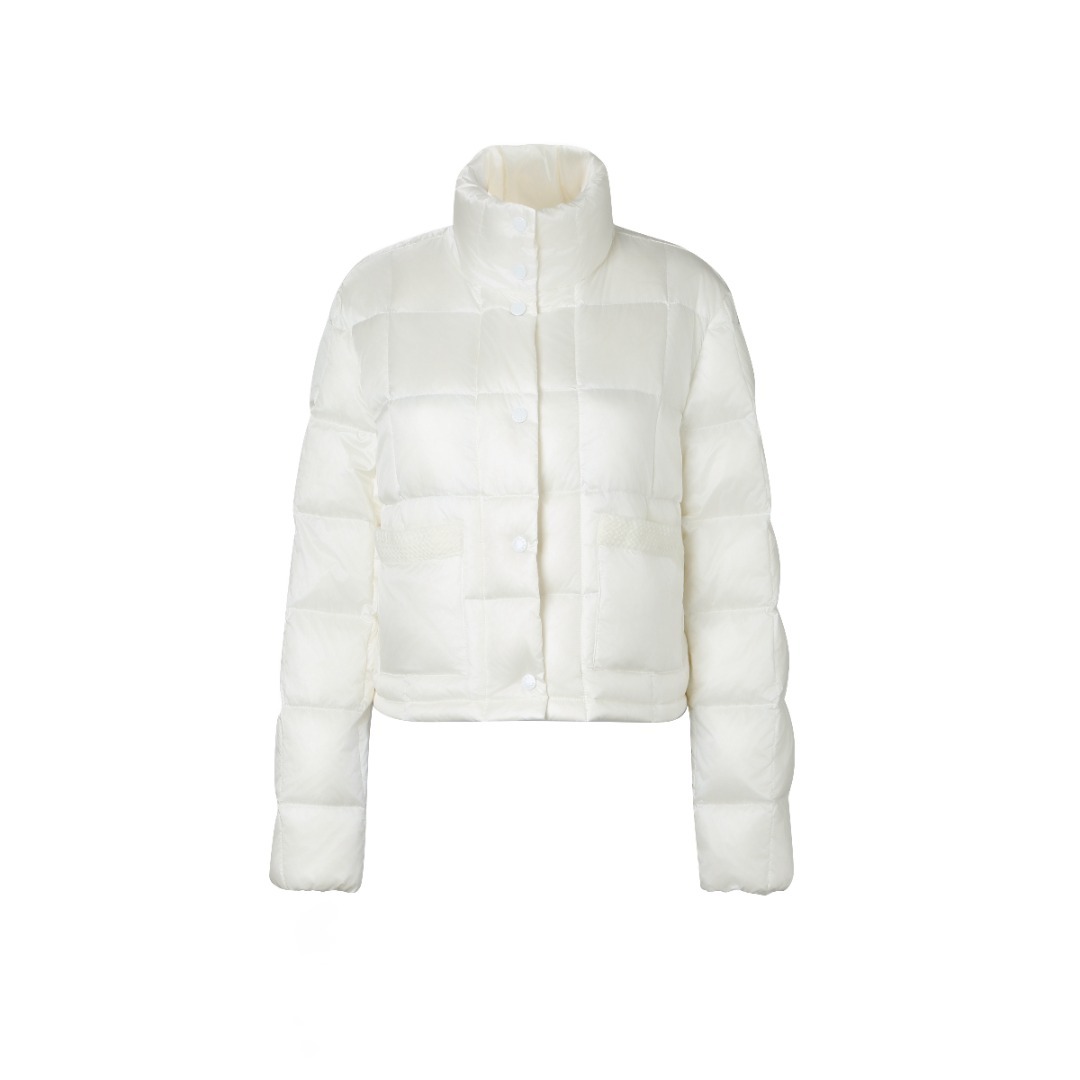 MONCLER 編織飾邊短款羽絨服