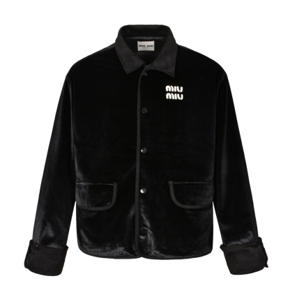 Miu Miu 24 秋冬系列丝绒拼接夹克外套