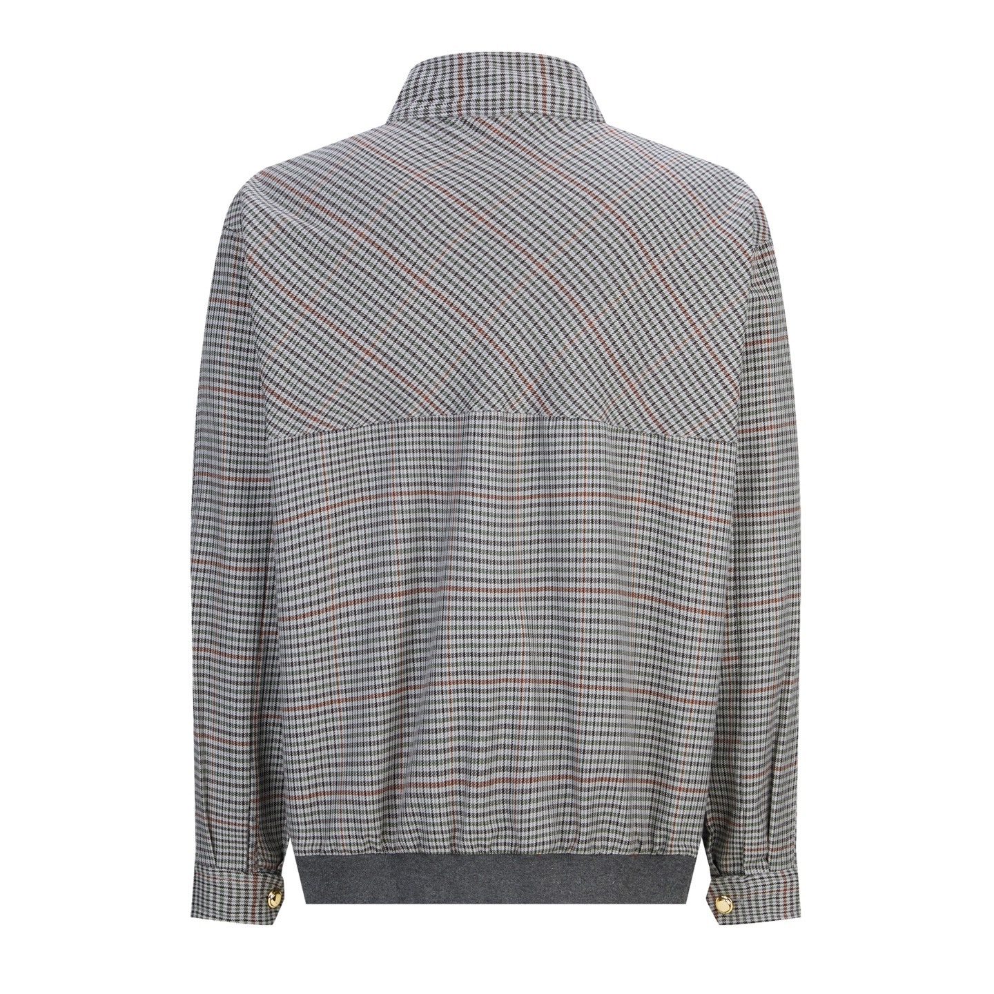 MiuMiu 刺繡條紋格紋外套