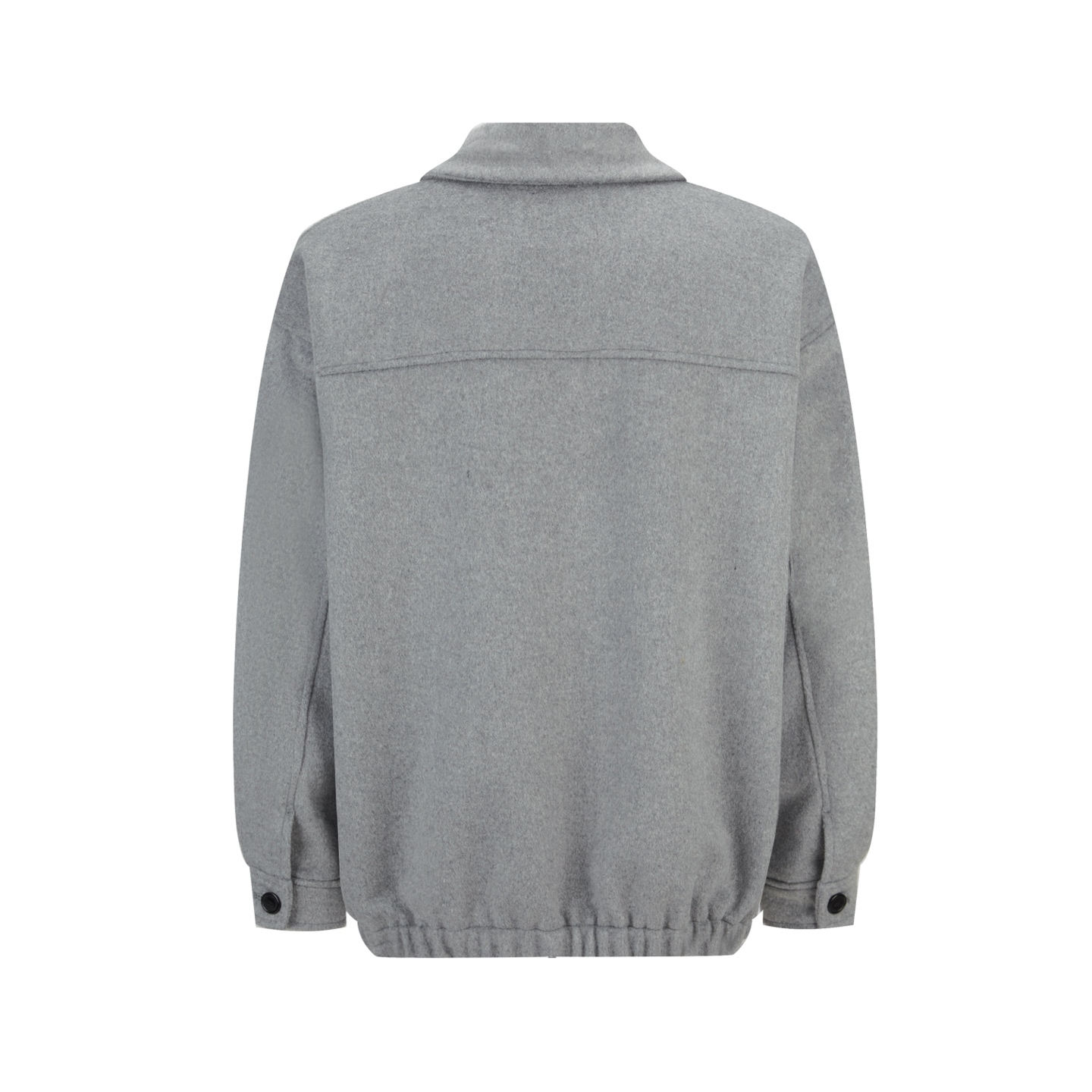 MiuMiu 刺繡標識翻領羊絨拉鍊外套