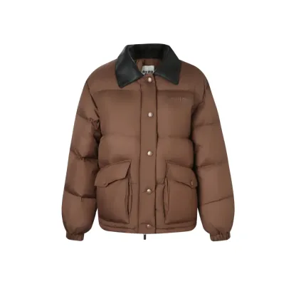 Miu Miu 印花皮領羽絨服