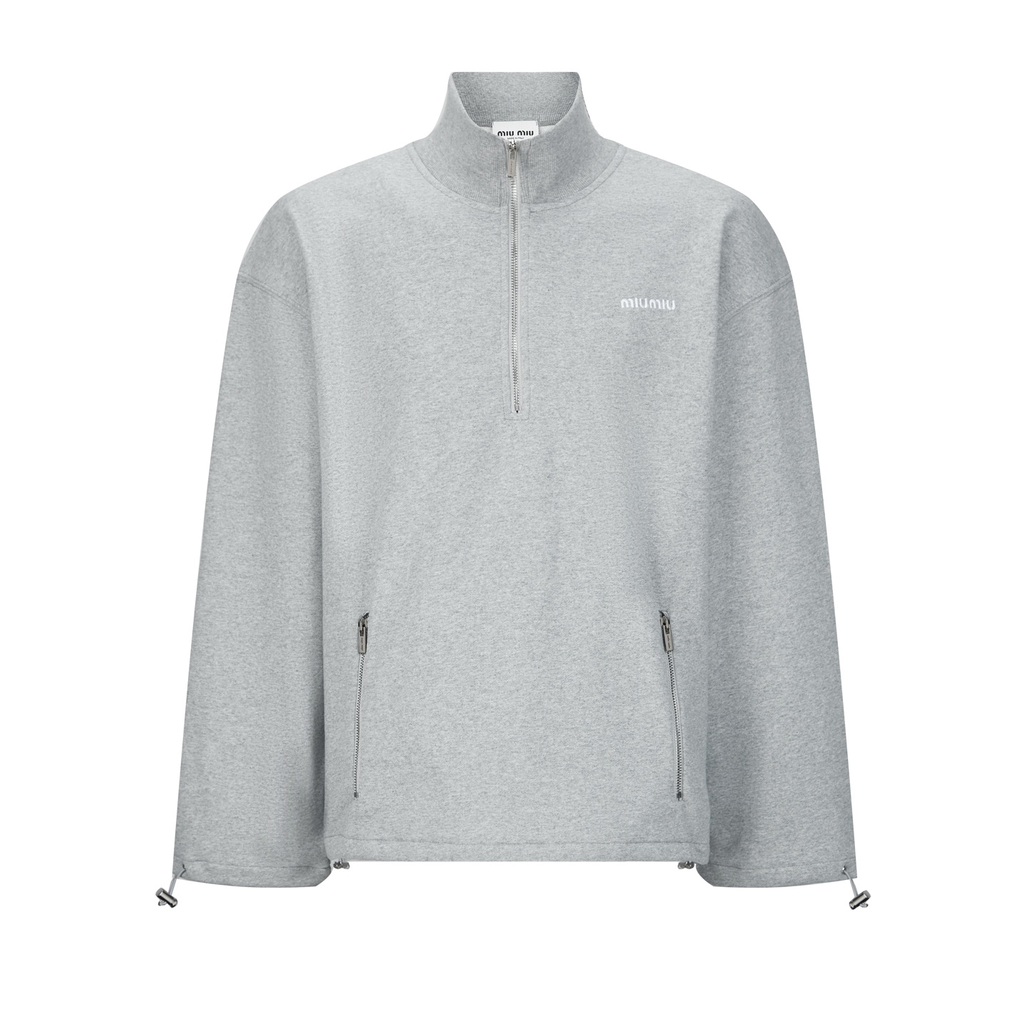 MiuMiu 半拉鍊刺繡衛衣