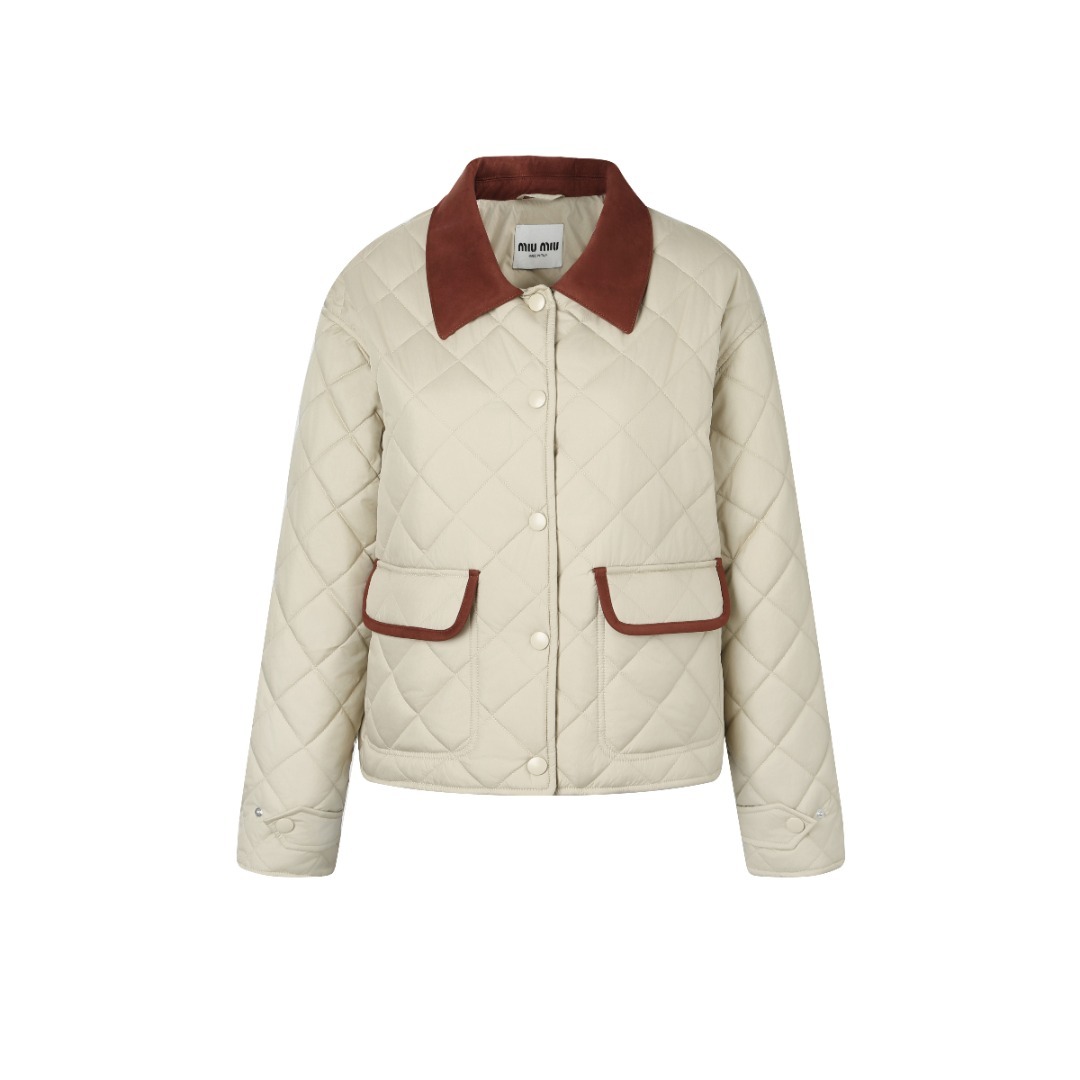 MiuMiu 菱格繡花夾克