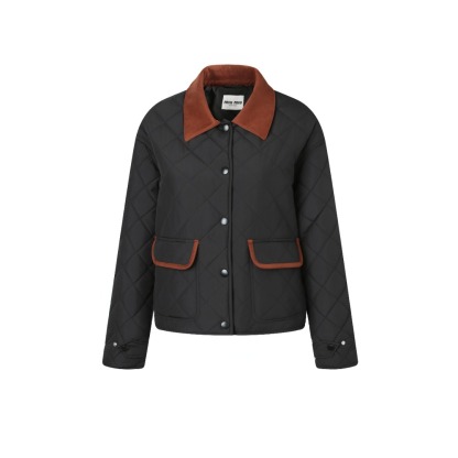 MiuMiu 菱格繡花夾克