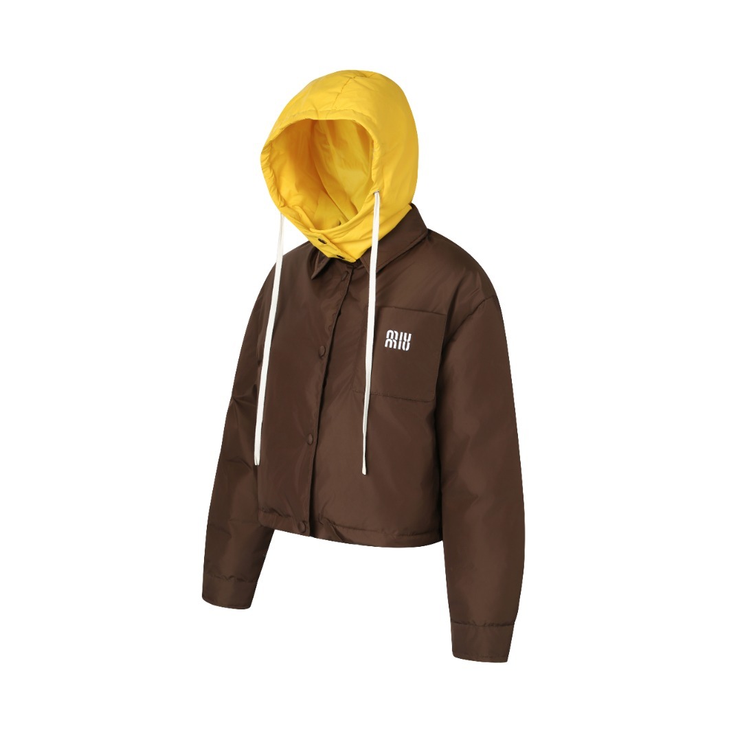 MiuMiu 科技蓬蓋羽絨連帽夾克