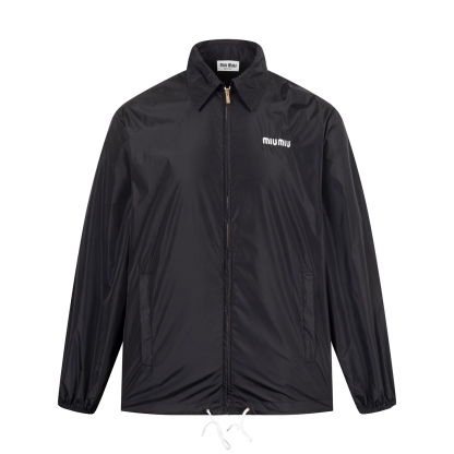 MiuMiu 小 logo 刺繡尼龍夾克