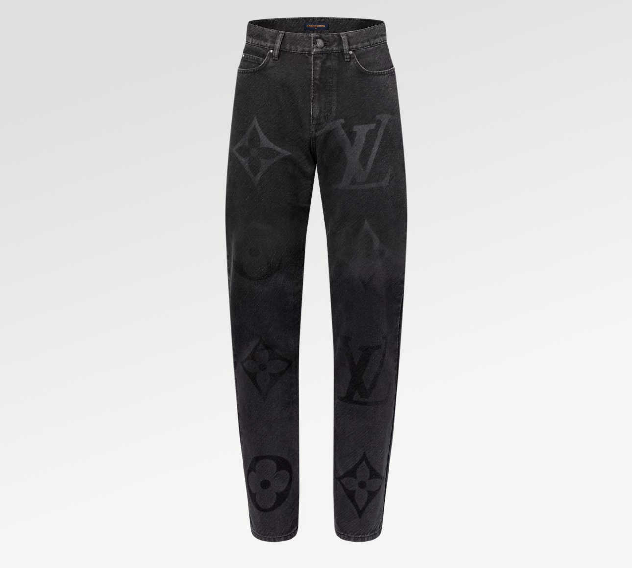 LV 24FW 棋盤格暗紋提花伐木牛仔褲