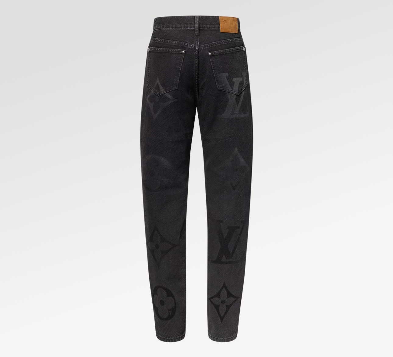 LV 24FW 棋盤格暗紋提花伐木牛仔褲