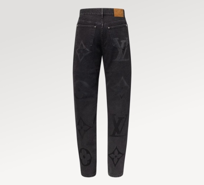 LV 24FW 棋盤格暗紋提花伐木牛仔褲