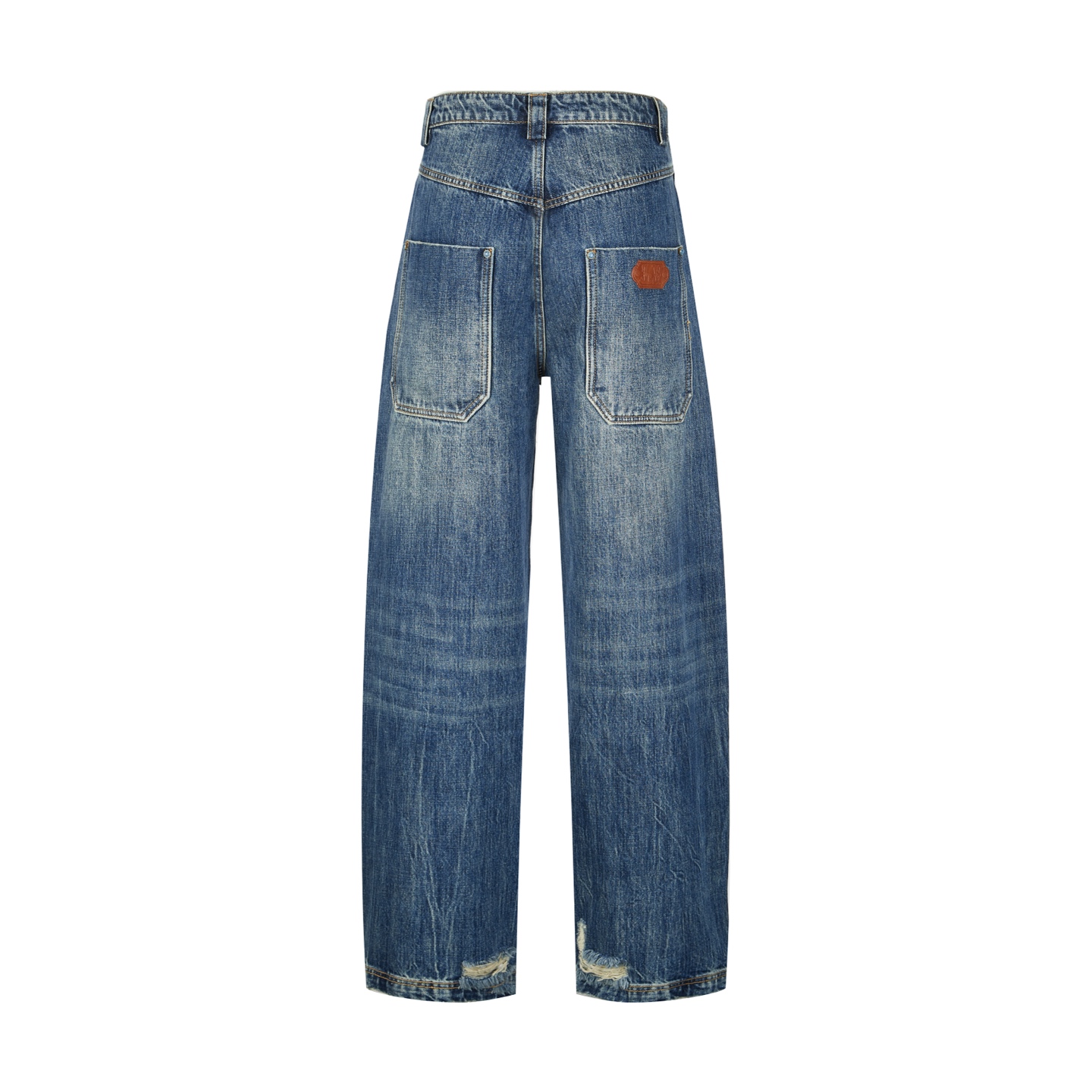 LOUIS VUITTON 土耳其石磨破工裝牛仔褲