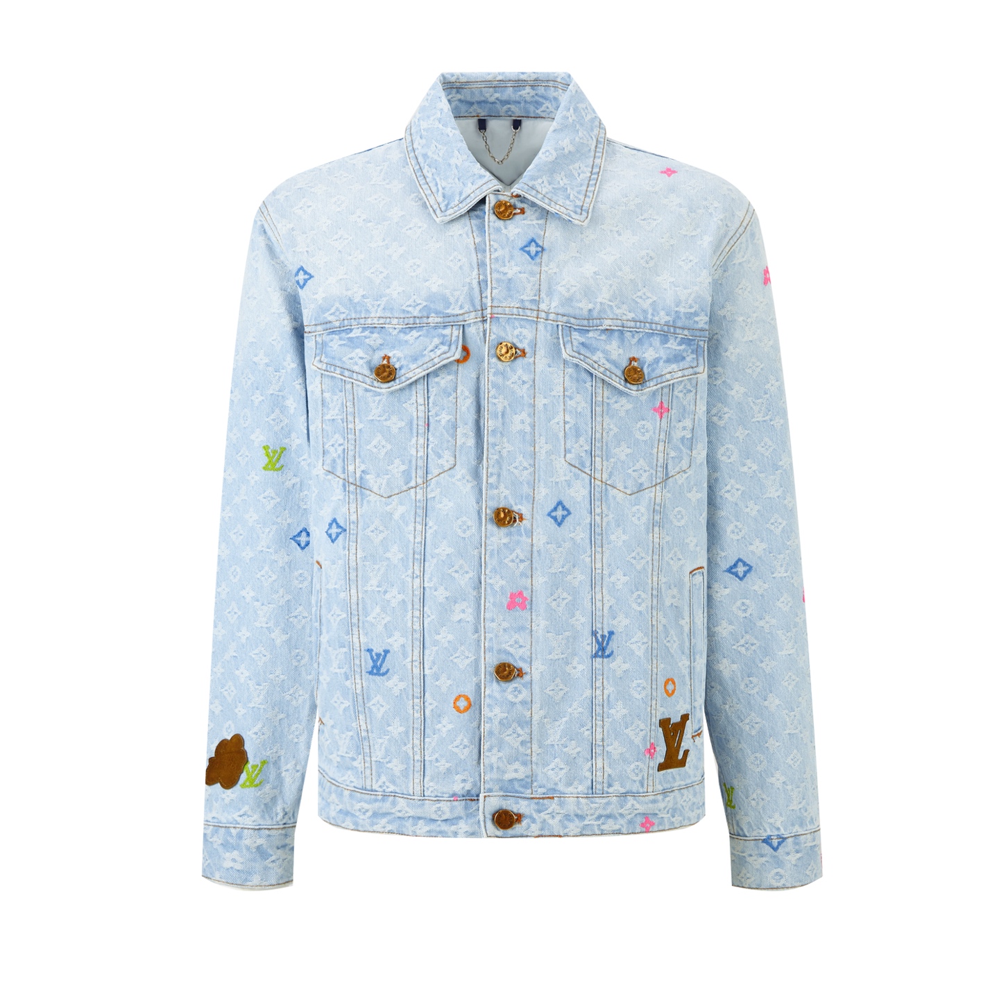 LOUIS VUITTON 糖果刺繡提花牛仔外套
