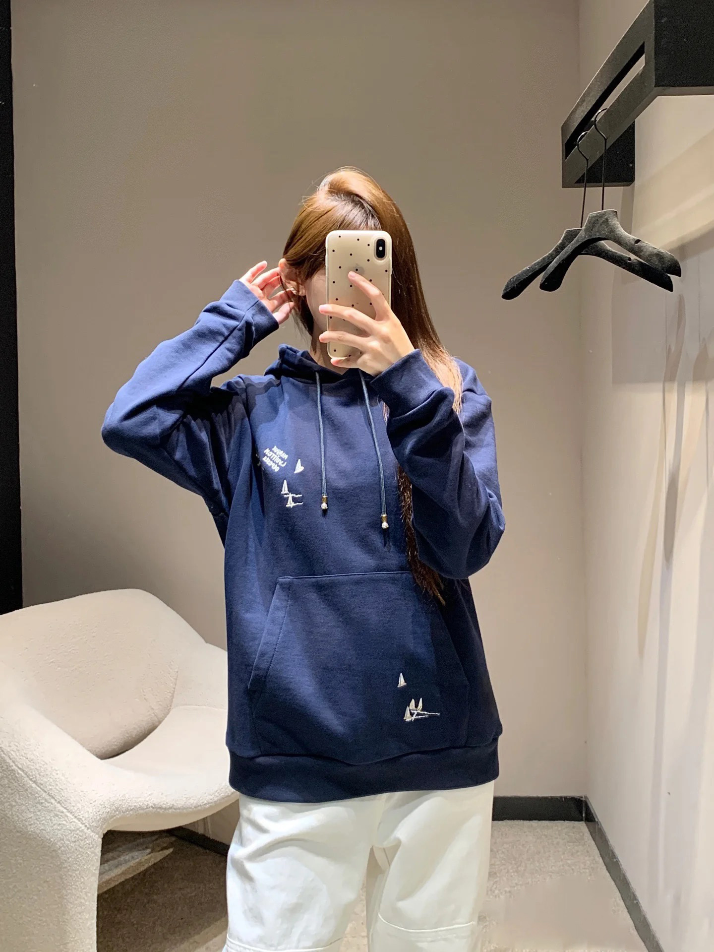 LOUIS VUITTON 25SS 帆船刺繡連帽衛衣