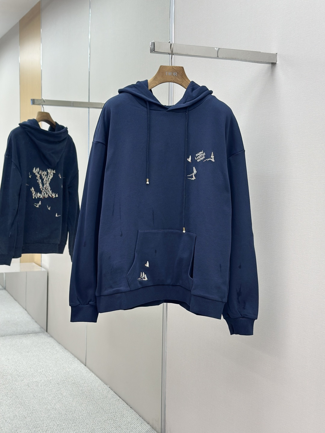 LOUIS VUITTON 25SS 帆船刺繡連帽衛衣