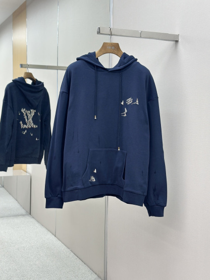 LOUIS VUITTON 25SS 帆船刺繡連帽衛衣