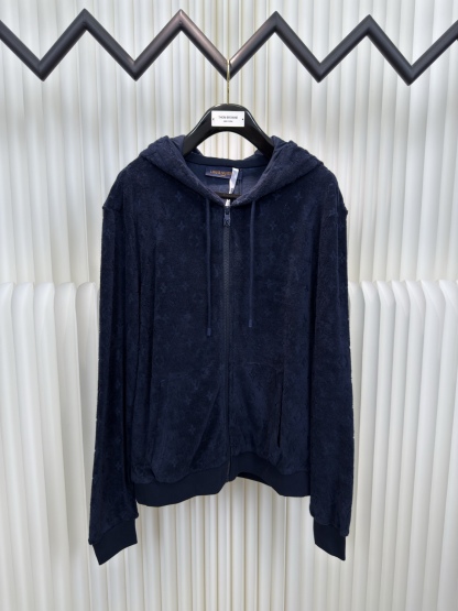 LV 毛圈拉鍊連帽衛衣