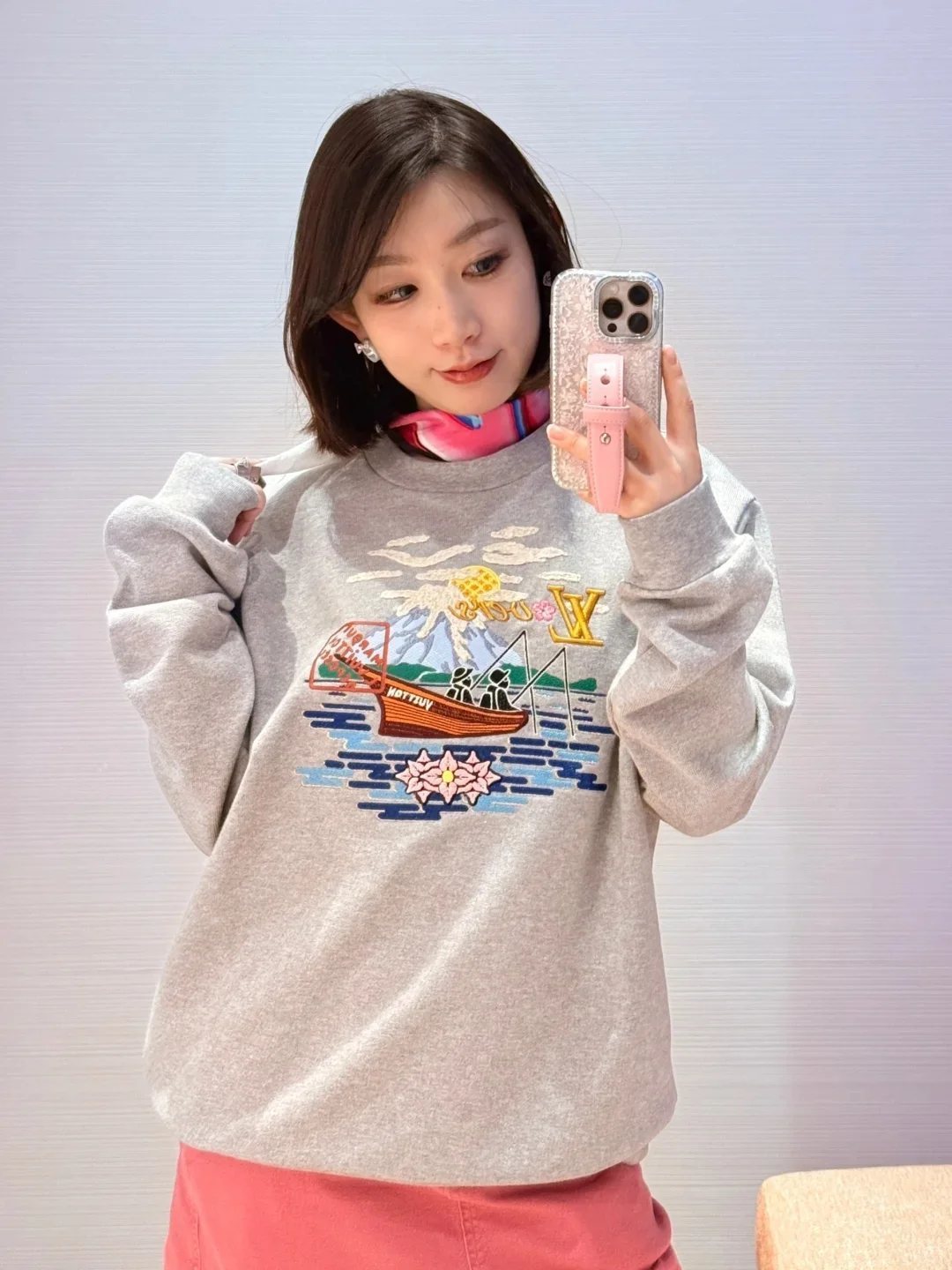 LOUIS VUITTON 路易威登刺繡圓領衛衣