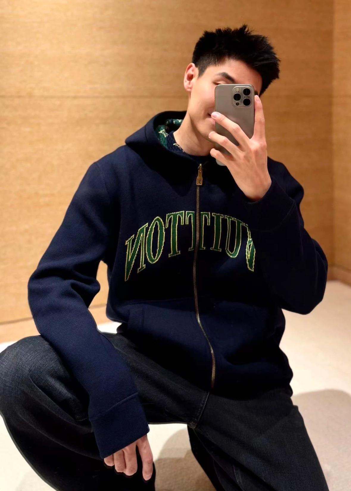 路易威登（LV）老花双面毛织外套