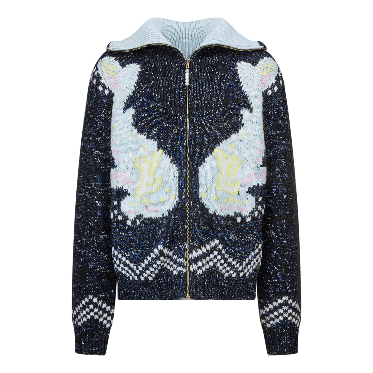 路易威登（LOUIS VUITTON）双鱼提花针织拉链外套