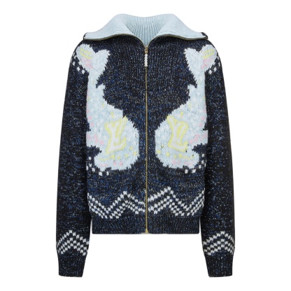 路易威登（LOUIS VUITTON）双鱼提花针织拉链外套