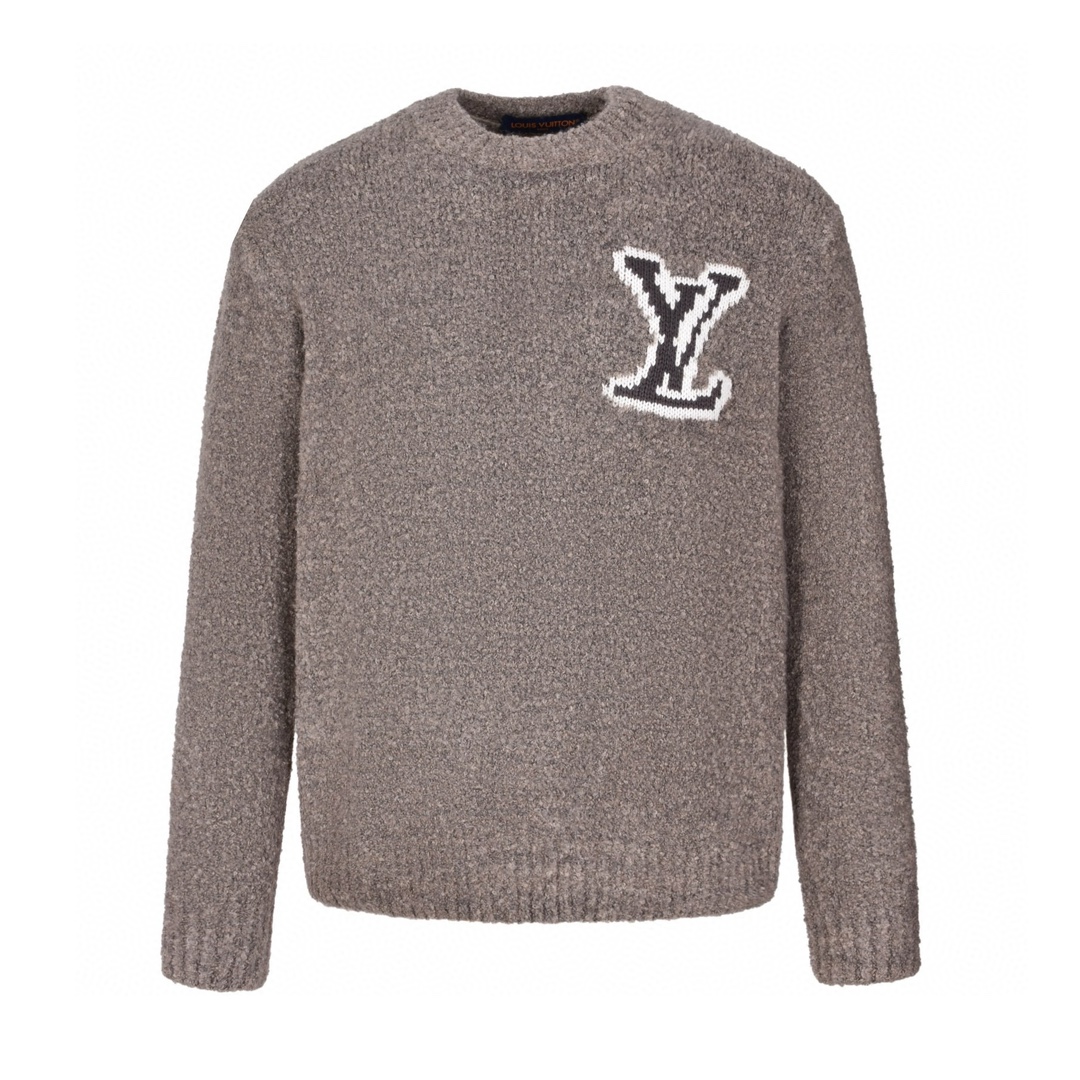 LV 25 春夏鏡像 Logo 嵌花毛衣