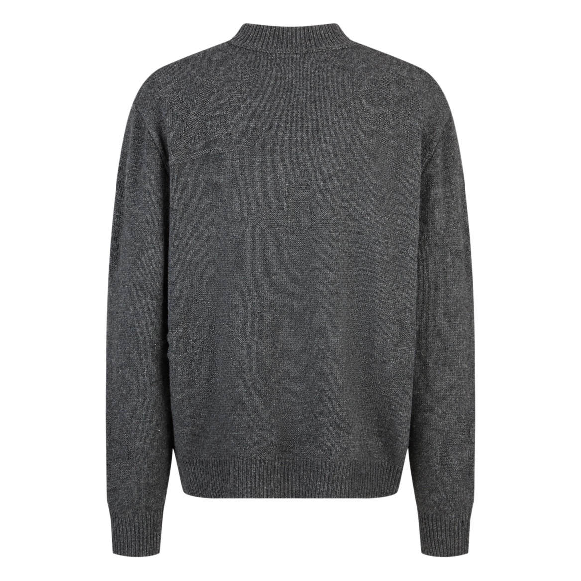 LOUIS VUITTON 嵌花暗紋拉鍊 POLO 衛羊毛衫