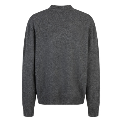 LOUIS VUITTON 嵌花暗紋拉鍊 POLO 衛羊毛衫