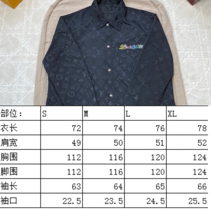 LV 2025 春夏新款訂製彩色燙鑽襯衫