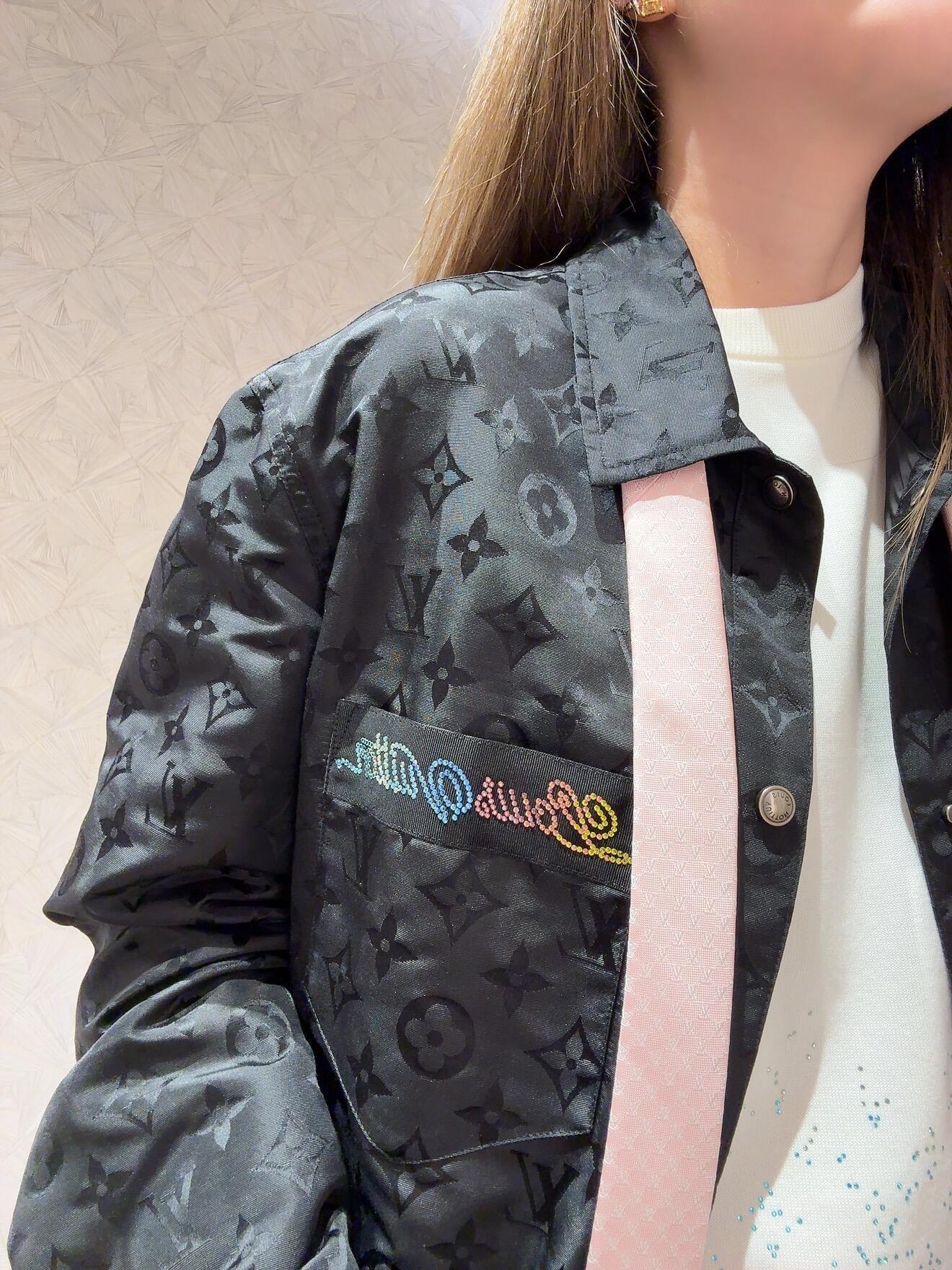 LV 2025 春夏新款訂製彩色燙鑽襯衫