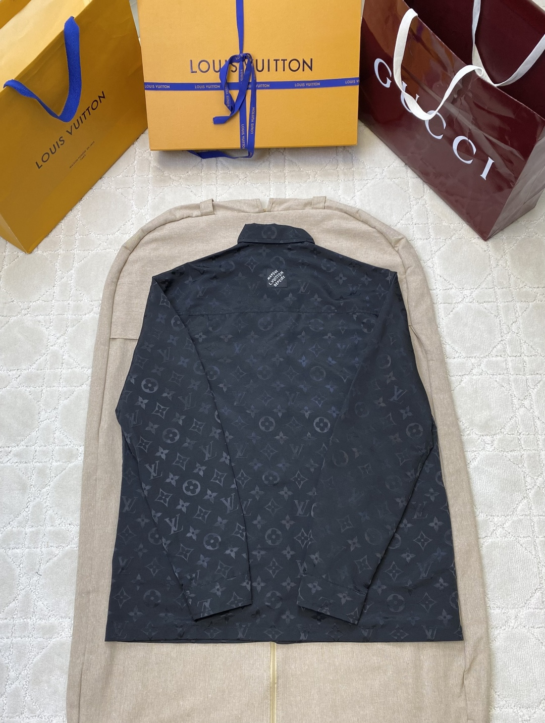 LV 2025 春夏新款訂製彩色燙鑽襯衫