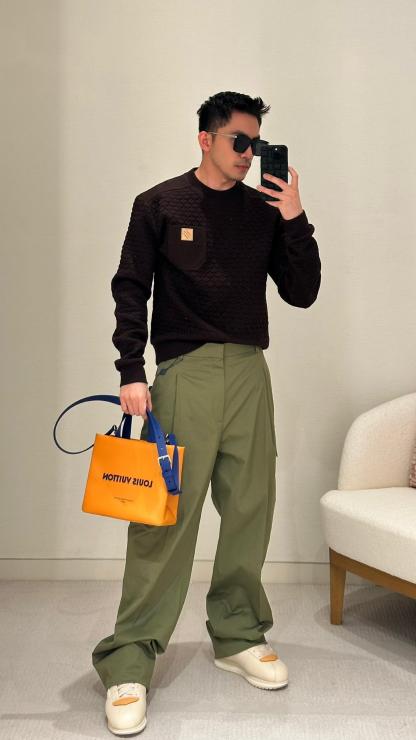 LV 聯名 Nigo 工裝長褲