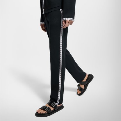 LOUIS VUITTON 學院風針織刺繡西褲