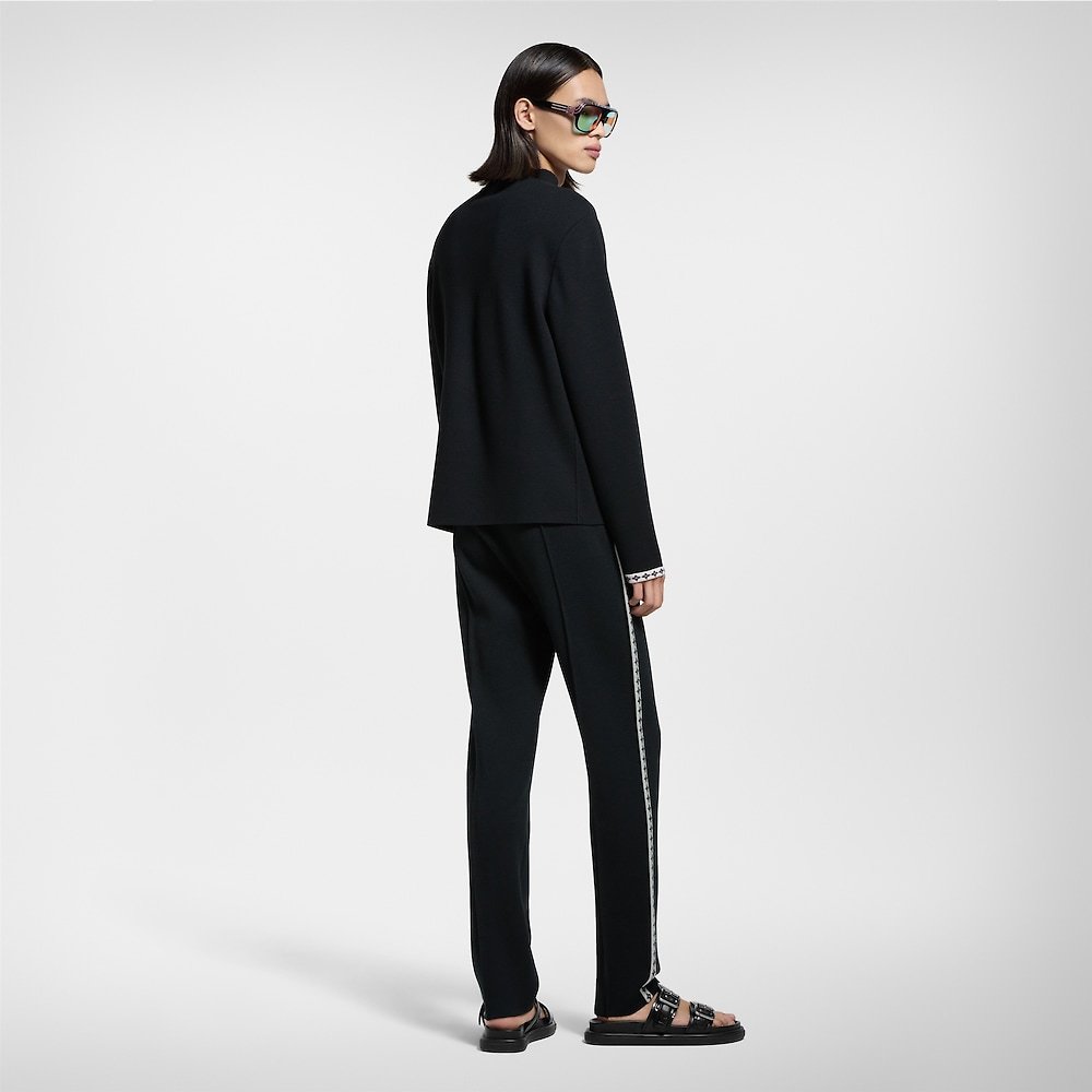 LOUIS VUITTON 學院風針織刺繡西褲