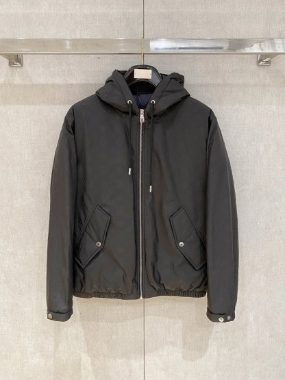 LV 秋冬男裝 Praz 抽繩風帽短款羽絨夾克