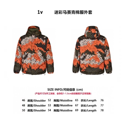 LV 24FW 迷彩馬賽克棉服外套