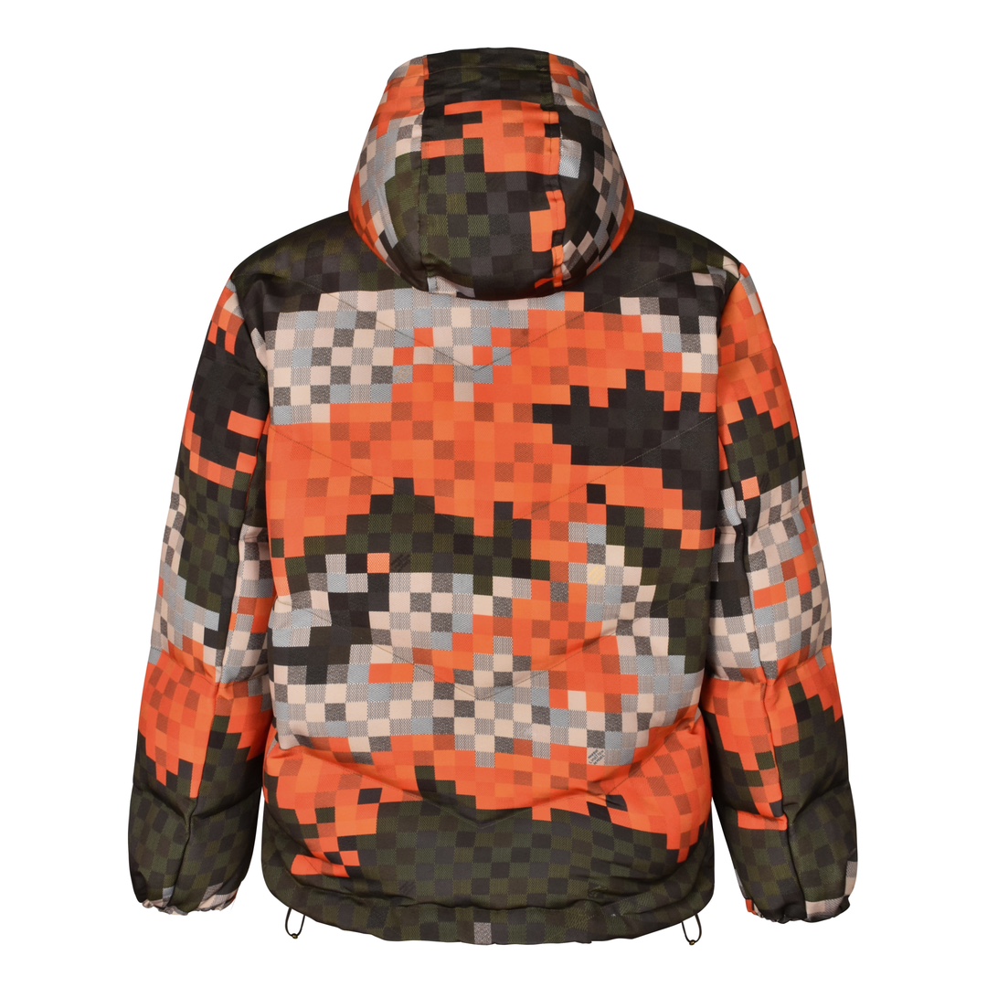 LV 24FW 迷彩馬賽克棉服外套