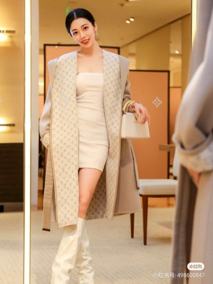 LV 駝色雙面穿大衣